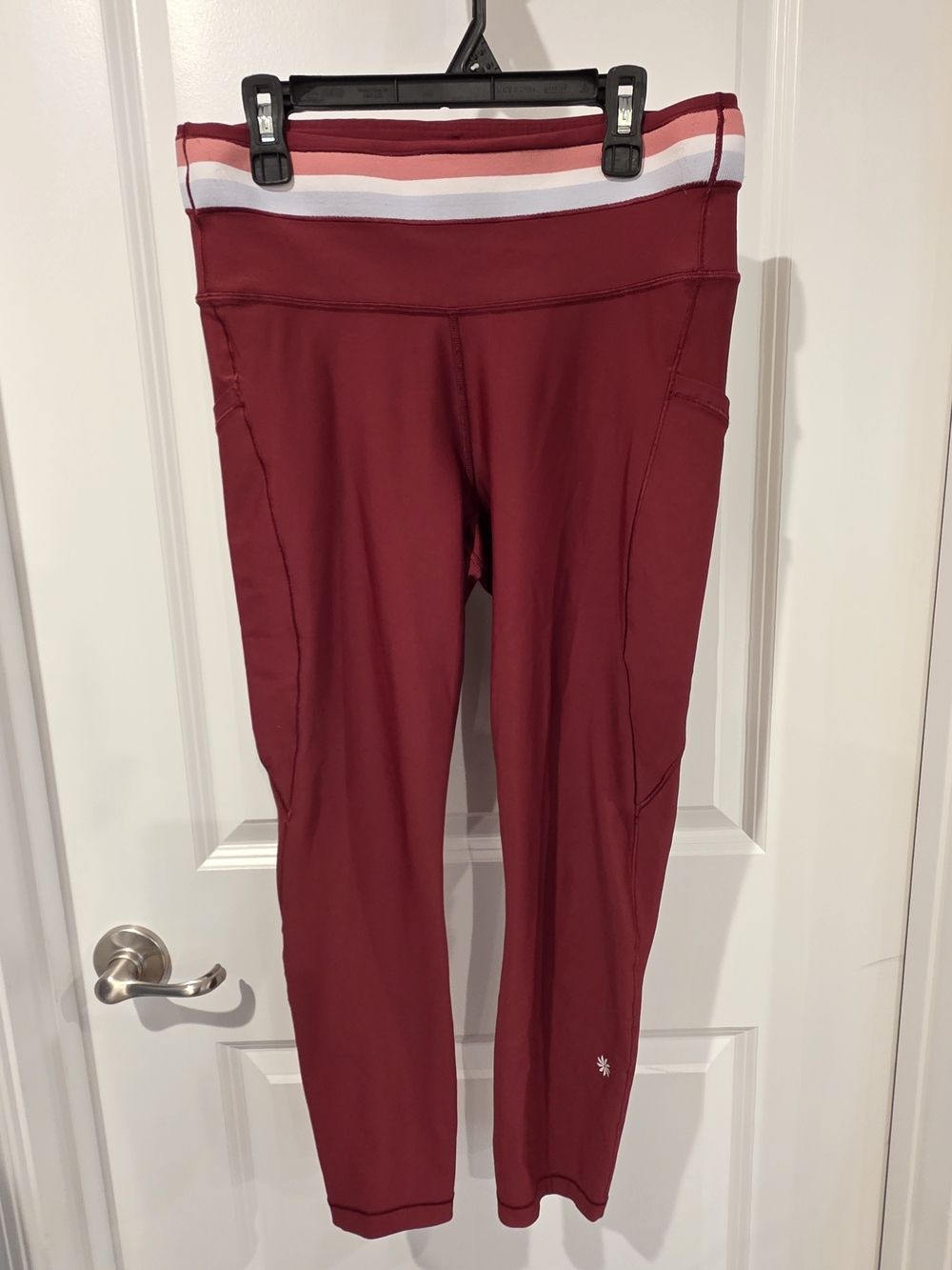 Athleta Interval Stash 7/8 Stripe Tight